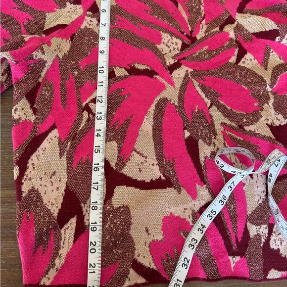 Anthropologie Metallic Floral Mock Neck Sweater - Picture 8 of 9